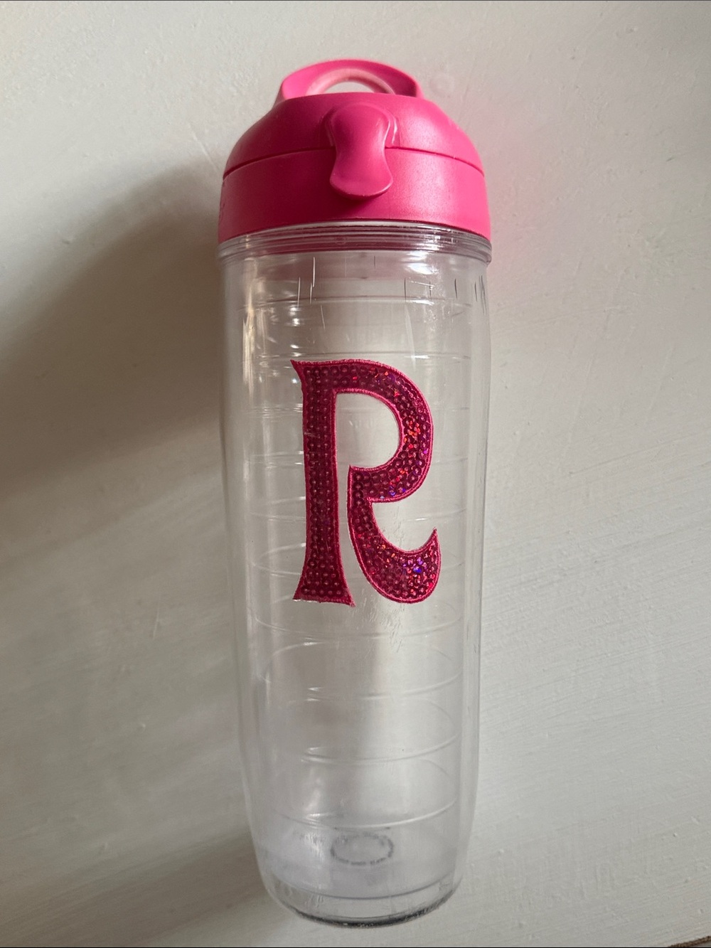 Tervis Tumbler Pink Monogram R with Flip Lid 24oz